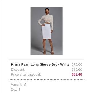 Kiana Pearl Long Sleeve Set